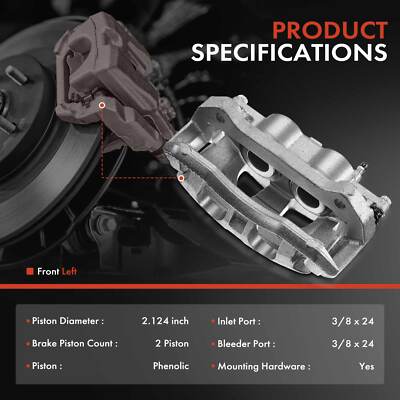 Front Left Brake Caliper w/ Bracket for Ford F-150 10-11 