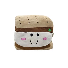 Girl Scouts Smiling Kawaii 14x14 Square Smores Plush Pillow Smore's