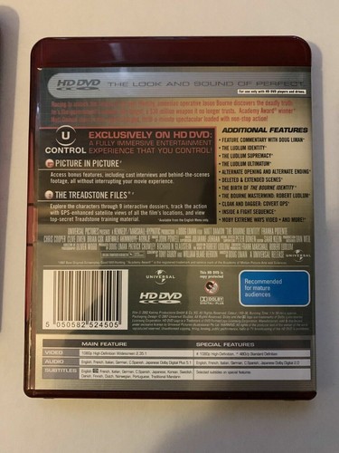 The Bourne Identity, The Bourne Supremacy & The Bourne Ultimatum (HD DVD, 2004) - Picture 10 of 10
