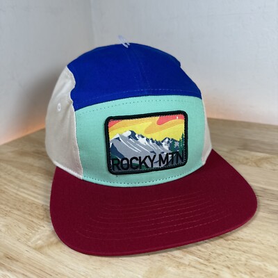 Park Hats Rocky Mountains 5 Panel Multicolor Adjustable Hat Cap - NEW, Hiking
