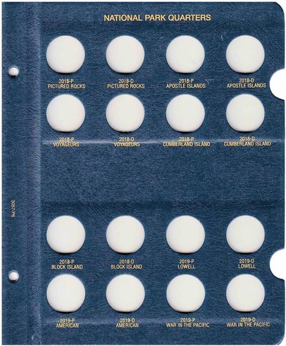 Whitman US National Park Quarter Coin Album 2010-2021 P & D Mints #3057 - Picture 7 of 8