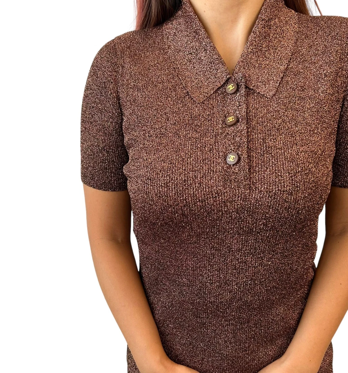 Uo shrunken shop fuzzy polo sweater