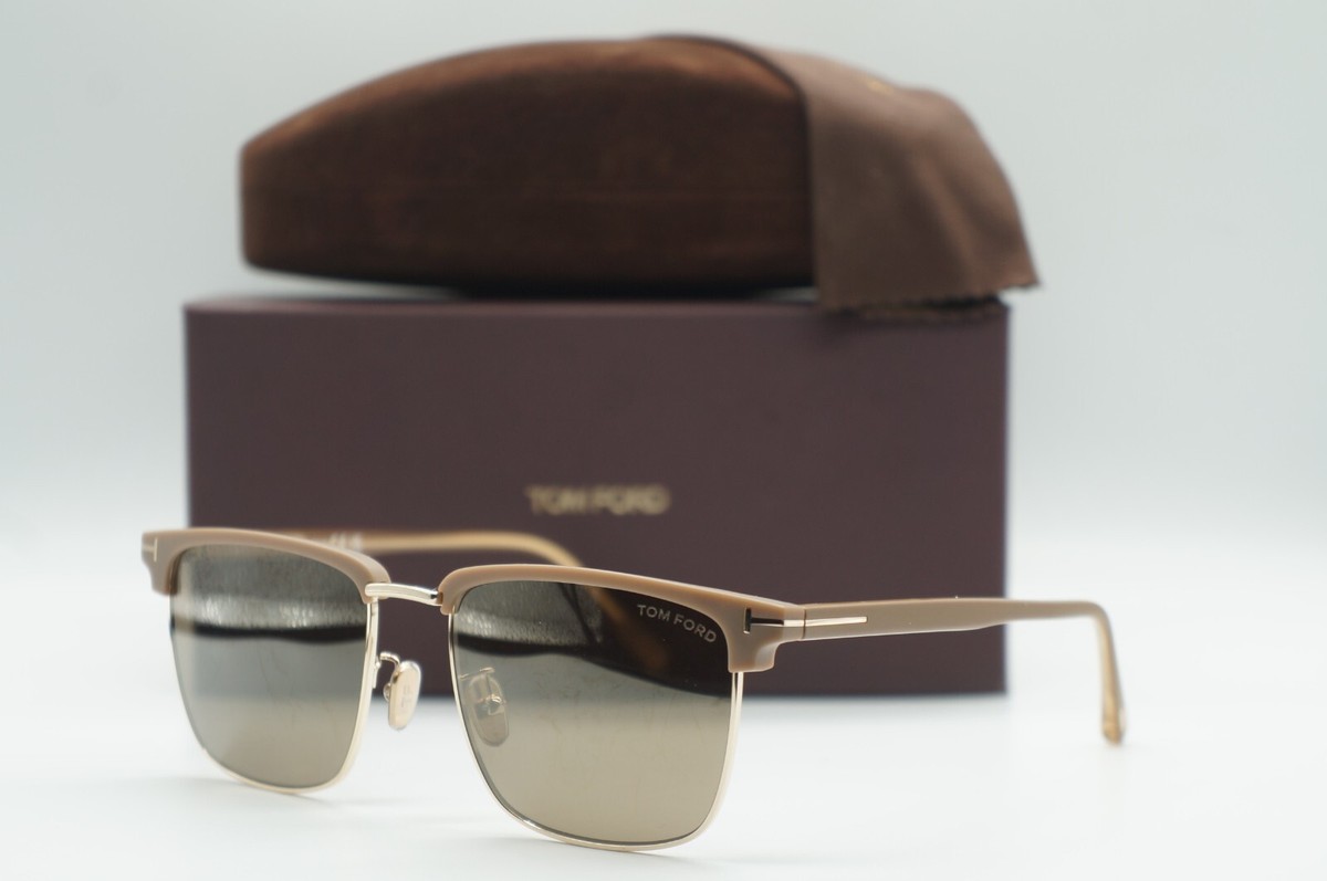 NEW TOM FORD TF 997-H 52L MATTE TAN GOLD AUTHENTIC SUNGLASSES