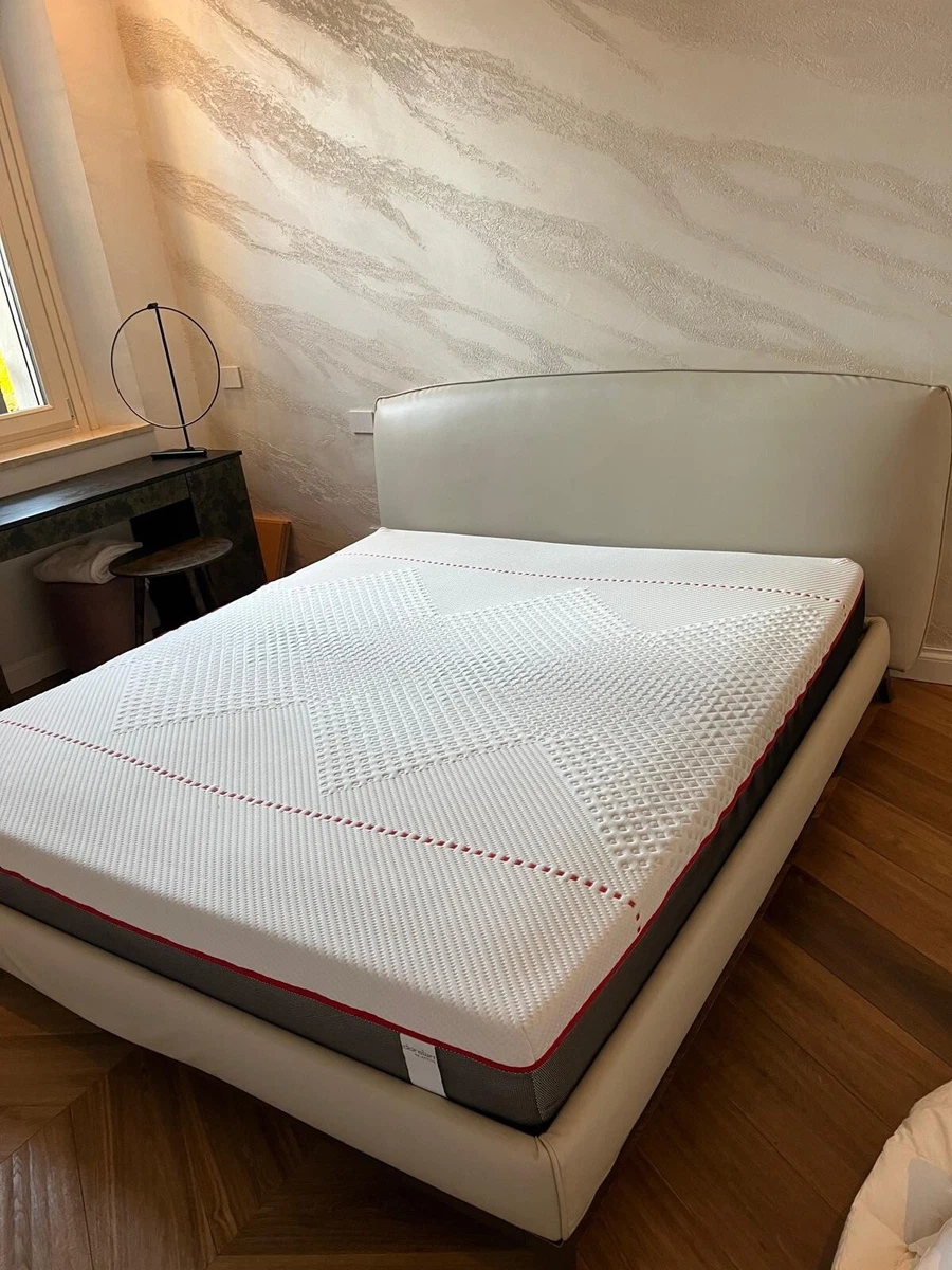 Struttura Letto King Size Con Testiera In Legno: Telaio In Acciaio, Senza Rumore, Supporto 600 Kg