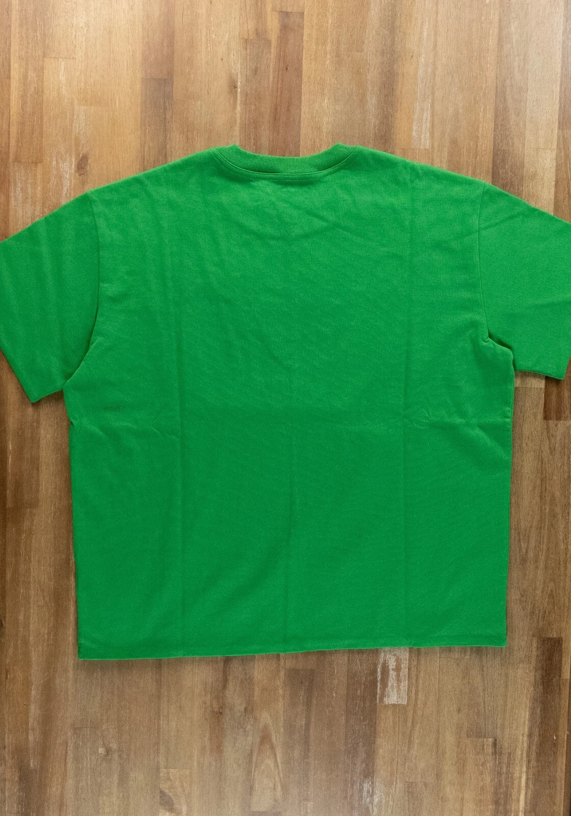 T shirt BOTTEGA VENETA Sunrise parrocchetto verde e nero doppio strato cotone Large