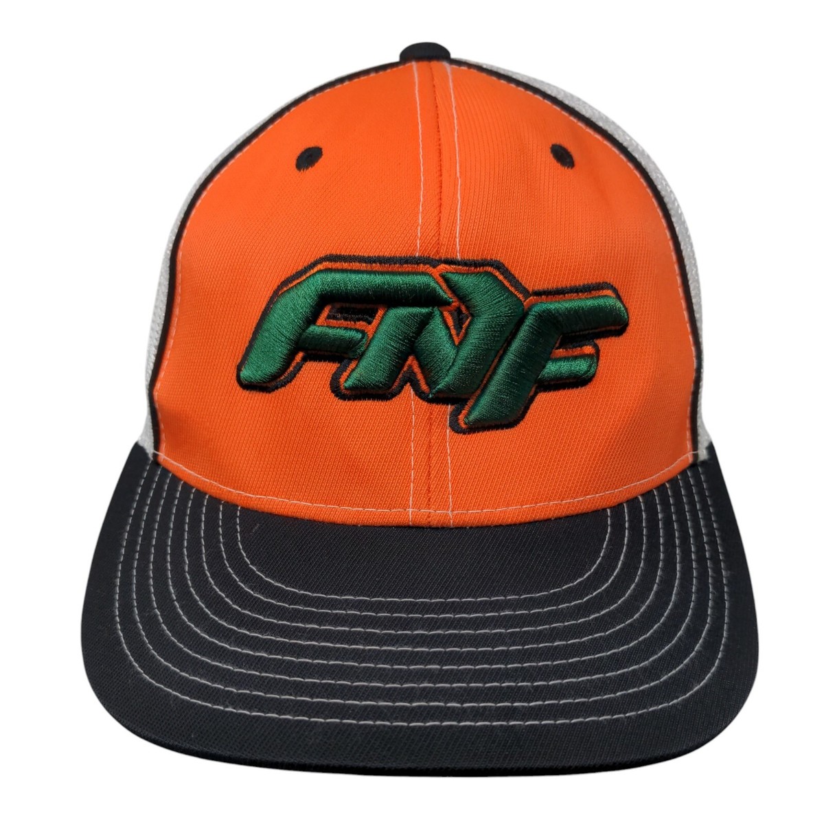 Pacific Headwear Unisex Heather Trucker Snapback Cap – Mid-Profile, Mesh Back, Black/Gray Undervisor - View #14
