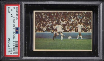 1973 Panini Glorias E Trofeus De PELE Striking Ball #233 PSA 6 *Rare* POP 1