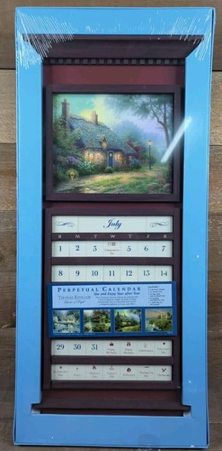 2003 Thomas Kinkade "Painter of Light" Perpetual Calendar. Approx 24" X 11".