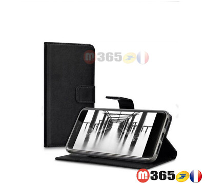 Housse Portefeuille étui Magnétique Pour Huawei Y5 Y6 Y9 Y6 2017 Y6 Pro Y9 2019 - Noir