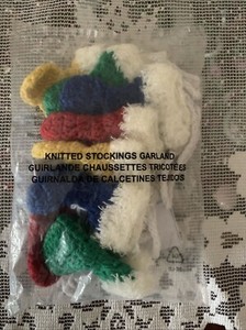 Knitted Stocking Christmas Garland Avon 2012 NOS! Smoke-free Pet-free Home