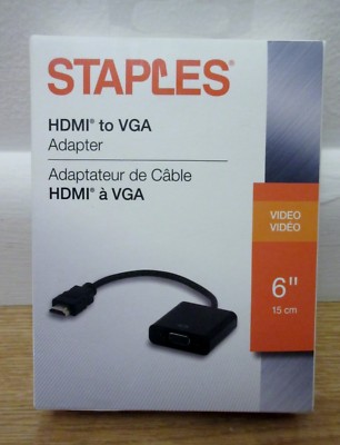 Staples 6 Inch HDMI to VGA  Adapter