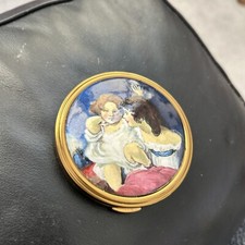 Schick Hand Painted Mother Child Makeup Compact Nice For Mothers Day