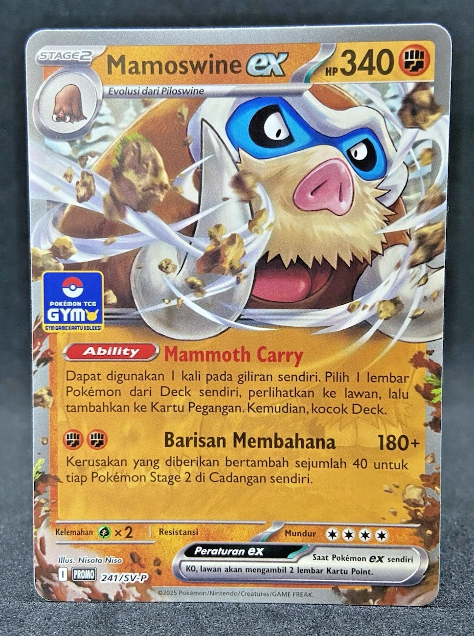 Limited Pokémon TCG Indonesia Mamoswine ex Gym Promo 241/SV-P Near Mint