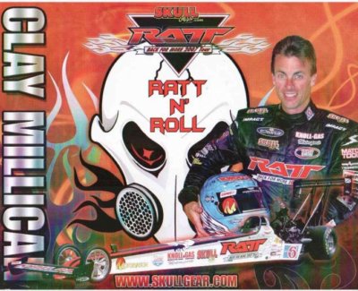 2007 Clay Millican RATT Top Fuel NHRA Hero Card