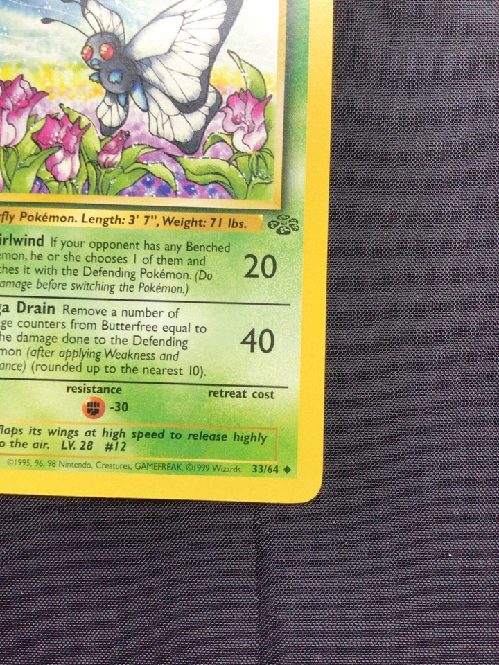 Pokemon Cards: Jungle 1st Edition Uncommon: Butterfree 33/64 - Image 4 of 4