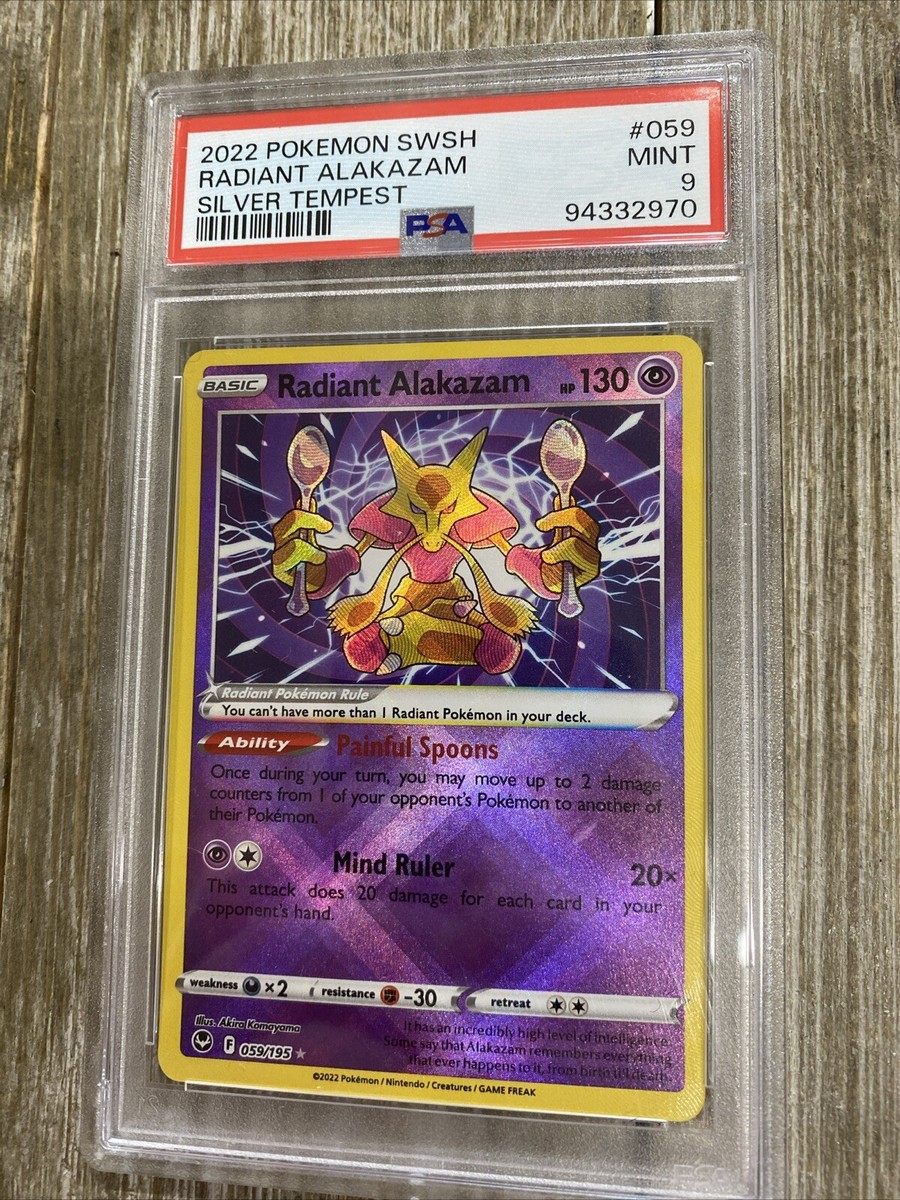 PSA 9 2022 Pokémon SWSH Radiant Alakazam Silver Tempest | eBay