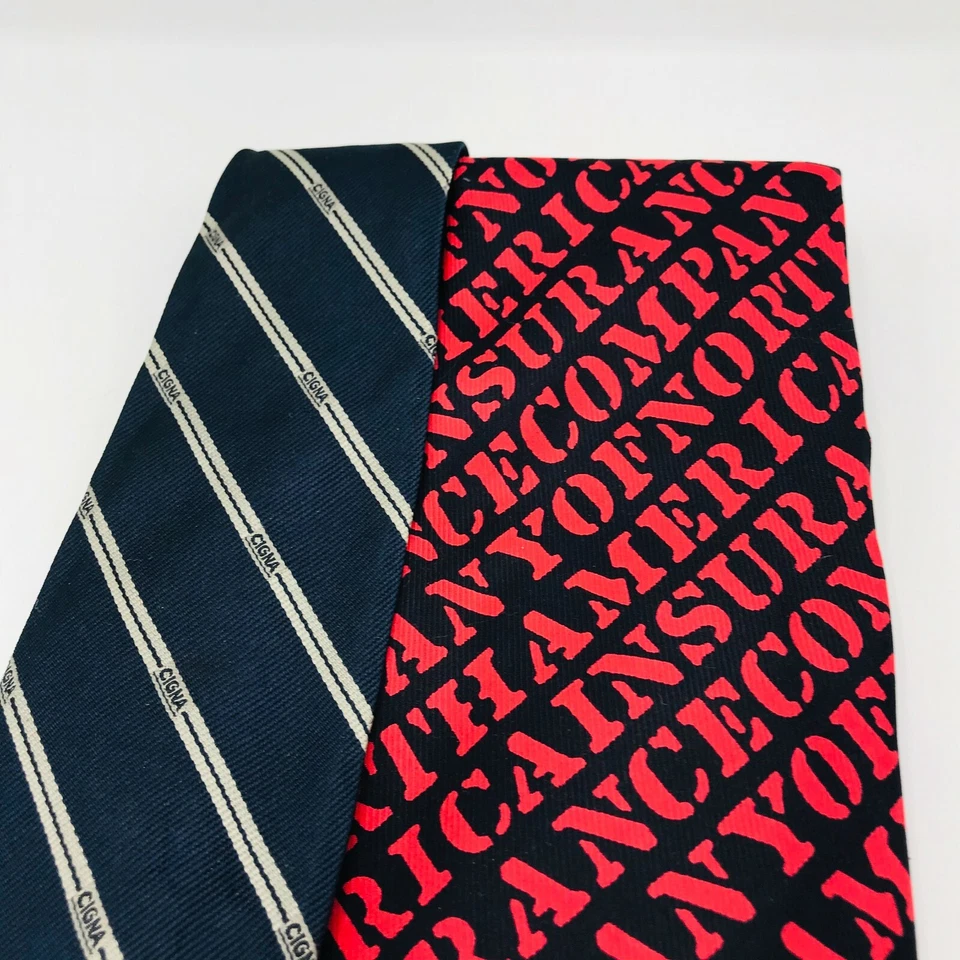 Corbata de seda vintage Insurance Company of North America Bill Blass para hombre Foto 4 de 4