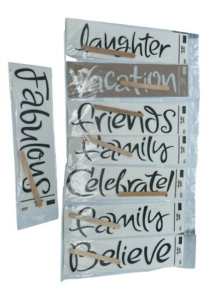 KAREN FOSTER RUB-ON WORDS Lot Of 8 New