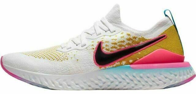 Nike Epic React Flyknit 2 White Black Pink Blast Mens Running Shoes Nike Epic React Flyknit 2 White Black Pink Blast | eBay main image 4
