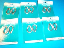 SIX 2 PKS SUNCOR STAINLESS THIMBLES 1/4"  1/4SS  BOATS OEM CO123-0007
