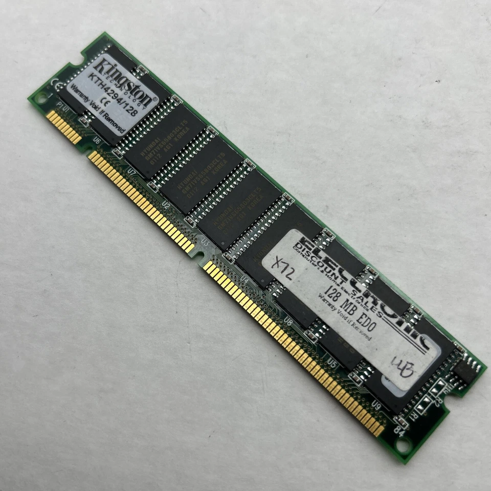 Vintage Kingston 128MB EDO ECC 168PIN DIMM ECC Memory Module 50NS KTH4294 /128 - Image 2 of 4