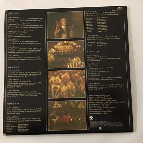 AMADEUS Soundtrack MOZART N. MARRINER 1985 FANTASY WAM-1791 AUS RML 55003/4 2LP - Picture 2 of 2