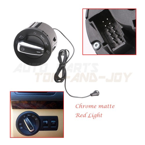 AUTO Headlight Switch &Light SensorChrome Matte For VW Golf MK6