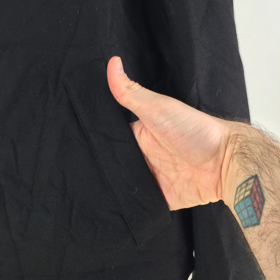 Gucci Viaggio Hombre Chaqueta 52 aus L Negro Manga Larga Parka Mezcla Lana 111173 Foto 3 de 4