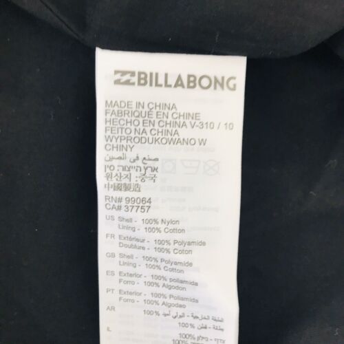 Billabong BNWT Ocean Recycler Mens Buoy Windbreaker Jacket Raven Size Large - Picture 12 of 12