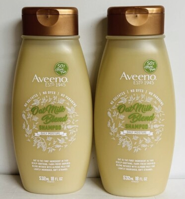 X2 Aveeno Oat Milk Blend Daily Moisture Shampoo 12 fl oz Each