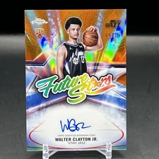 2025 Topps Chrome Basketball Walter Clayton Jr. Future Stars ORANGE AUTO #/25