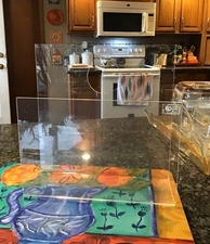 Vtg Mid Century AD Acrylic Designs Inc Lucite Magazine Rack 70's Circle Handle