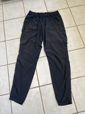 ATHLETA Dark Gray ASPIRE Pull On Zip Pocket Ruched Leg Fitness Pants Sz 4