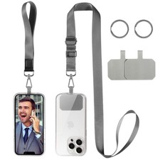 Cell Phone Lanyard,Crossbody Lanyards  Shoulder Neck Strap 2-light Grey