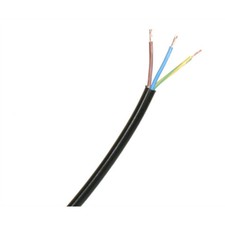 Black 0.75mm 3 Core Flexible Cable 3183Y H05VV-F 6A Round Flex Wire
