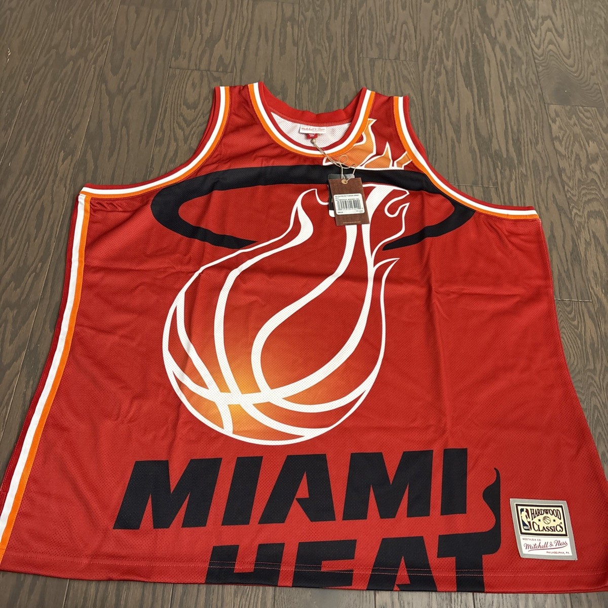NWT Mitchell & Ness NBA Blown Out Fashion Jersey Miami Heats Wade