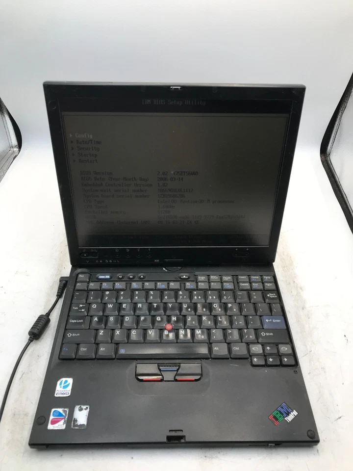 IBM ThinkPad X41 Intel Pentium M 1.6GHz 12" Tablet -Computrace, NO LATCH -MZ - Image 2 of 4