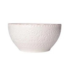 Chateau Cream Serving Bowl, 9-Inch, cream, white, 4 quarts