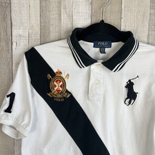 Polo Ralph Lauren Youth XL 18-20 Big Pony Crested Polo Shirt Banner Stripe