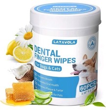 Dog Dental Care Wipes, Cat Dog - No-Rinse