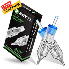 Rayyl 20Pcs Tattoo Needles Cartridge 1209RS Round Shader
