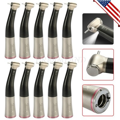 NSK Ti-MAX X95L Style Dental 1:5 LED Fiber Optic Contra Angle Handpiece Red Ring