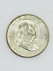 1957 P Franklin Silver Half Dollar Uncirculated 90% BU