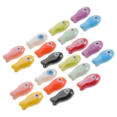 Fish Spacer Beads Porcelain Decorative Loose Christmas DIY Craft