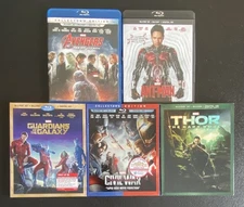 MARVEL Blu-Ray 3D Lot!  AVENGERS / THOR / ANT-MAN / GUARDIANS OF THE GALAXY…