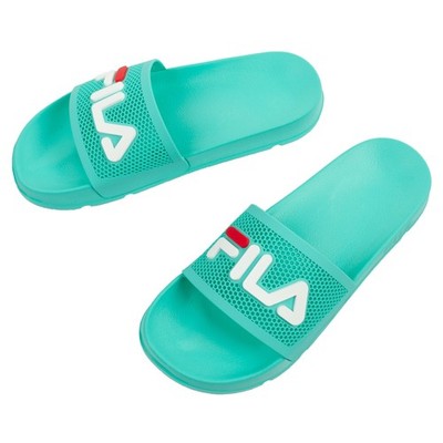 Fila Morro Bay Spiro Damen Badeschlappen Slides Slipper Pantoletten Türkisgrün