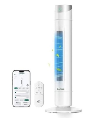 Smart Tower Fan for Bedroom,120° Oscillating Tower Fan,28ft/s 36inch White