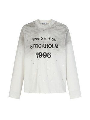 Acne Studios 1996 Rhinestone Distressed Long Sleeve Cotton Linen