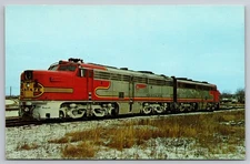 Vintage Santa Fe Alco PA Locomotives Postcard Delaware & Hudson 1967