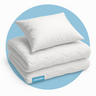 LEOSARA® Bettenset 135x200 cm Ganzjahresdecke inkl. Kopfkissen 80x80cm